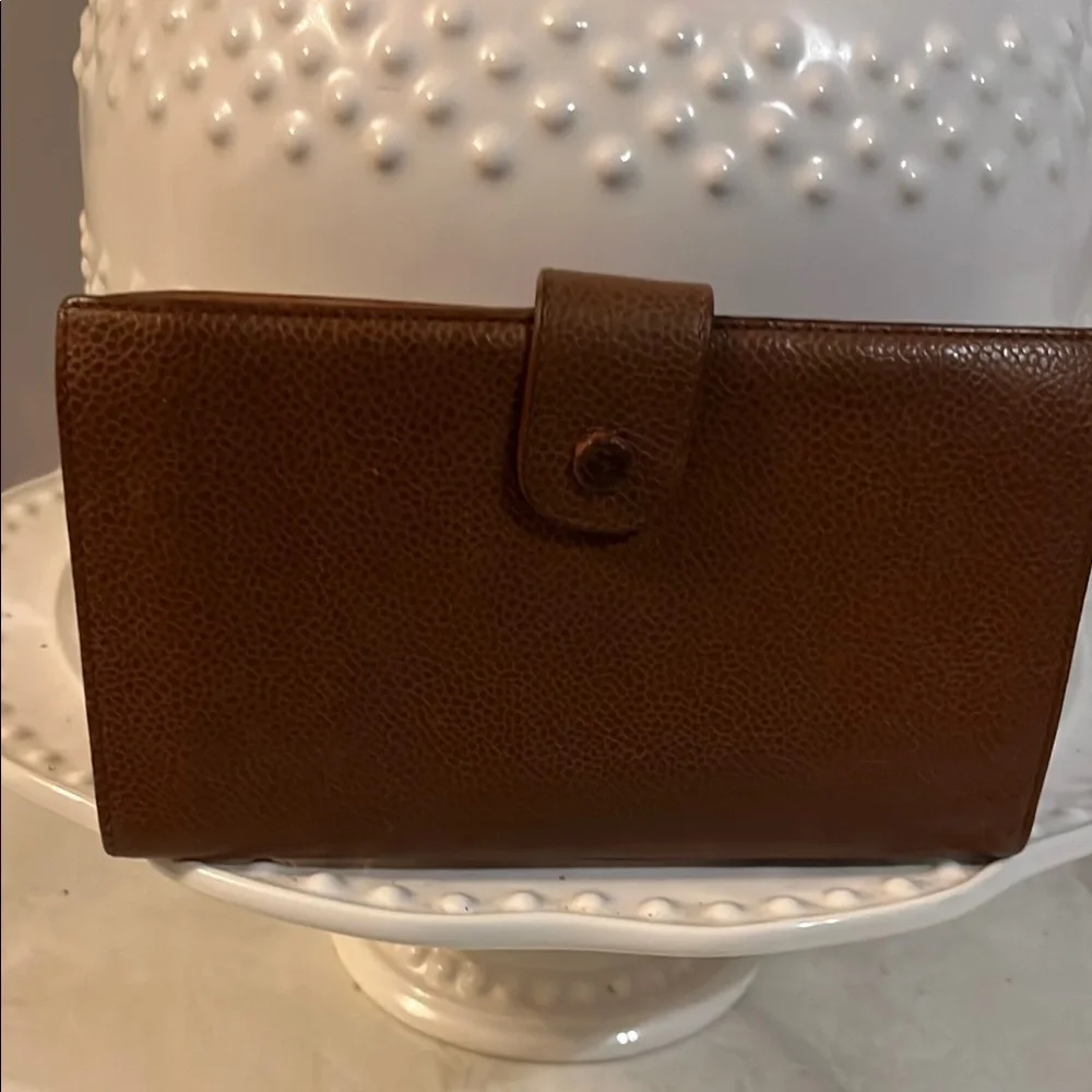 CHANEL Brown Leather Wallet
